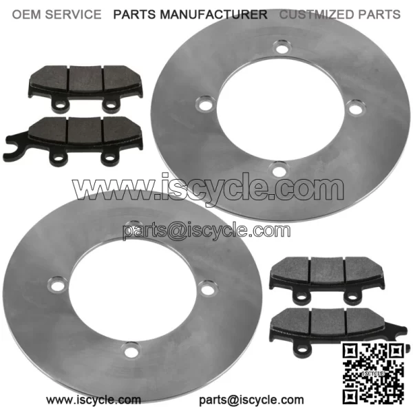 Front Brake Discs & Brake Pads For Yamaha YXE70 YXE85 Wolverine X2 X4 XTR 16-25 - Image 5