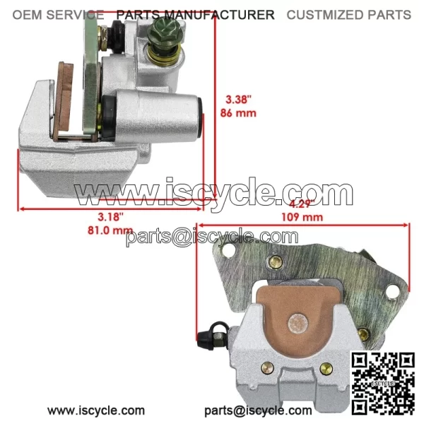 Front Left Brake Caliper For Yamaha Grizzly 600 YFM600FWA 98-02 4WV-2580T-00-00 - Image 2