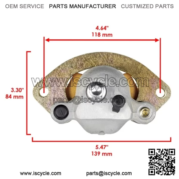 1913405 1913403 Front or Rear Right Brake Calipers with Pads For Polaris - Image 2