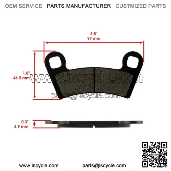 Front And Rear Brake Discs and Pads For Polaris General 1000 XP 1000 2020-2024 - Image 3