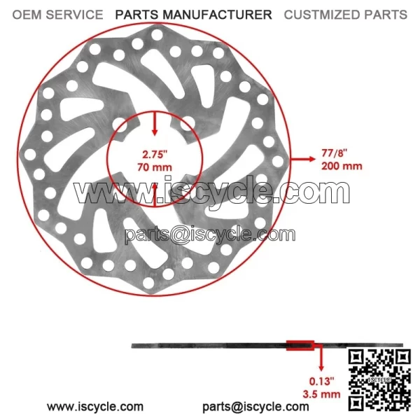 Rear Brake Disc Rotor w/ Pads fits Yamaha YFZ450R / YFZ450RSE Special 2009-2021 - Image 2