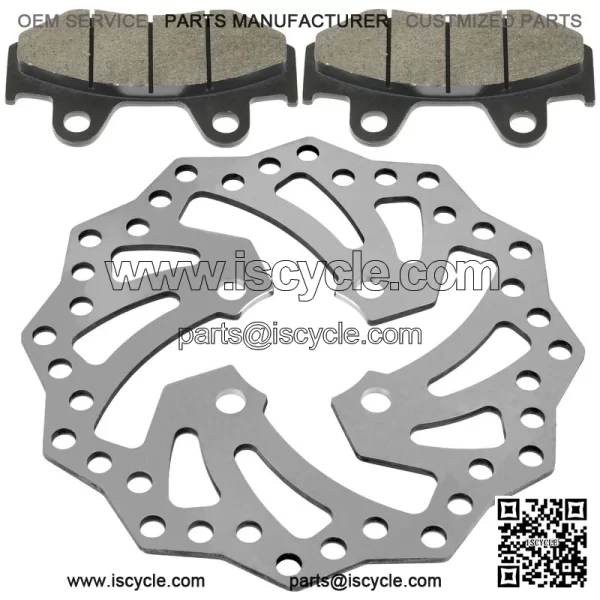 Rear Brake Disc Rotor w/ Pads fits Yamaha YFZ450R / YFZ450RSE Special 2009-2021 - Image 4