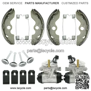 Front Brake Wheel Cylinders w/Shoes for Honda FourTrax 300 TRX300 2x4 1993-2000
