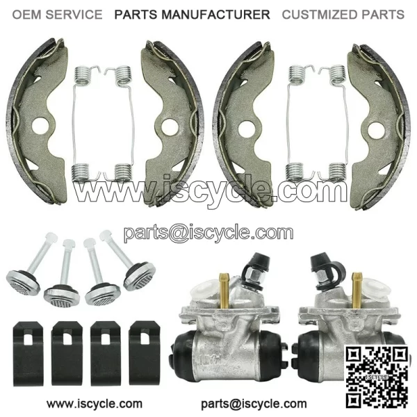 Front Brake Wheel Cylinders w/Shoes for Honda FourTrax 300 TRX300 2x4 1993-2000