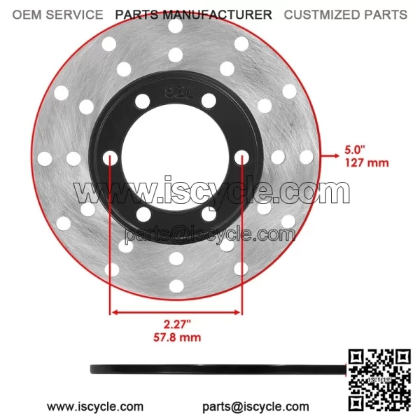 0454412 Front Brake Disc & Pads For Polaris RZR 170 2009-21 Left & Right - Image 2