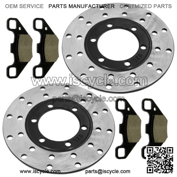 0454412 Front Brake Disc & Pads For Polaris RZR 170 2009-21 Left & Right - Image 4