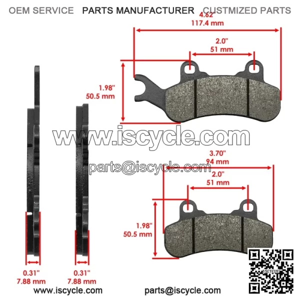 Can-Am Maverick X3 Max R 2018-2019 Front/Rear Brake Rotor w/Pads - Image 3