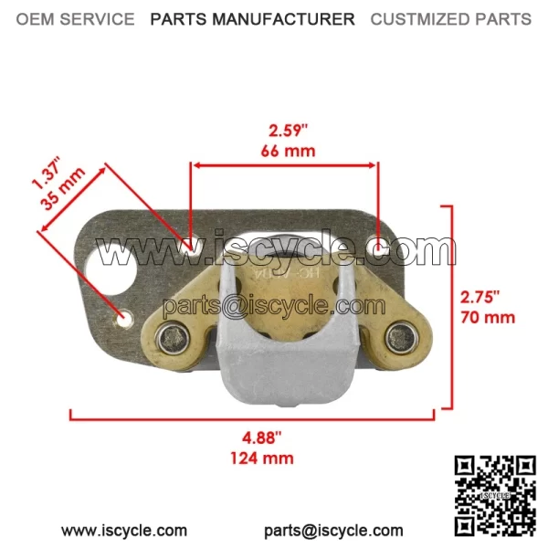 Polaris Scrambler 500 4X4 2003-2004 Front Brake Calipers w/Pads (Left/Right) - Image 2