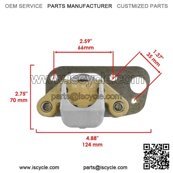 Polaris Scrambler 500 4X4 2003-2004 Front Brake Calipers w/Pads (Left/Right) - Image 3