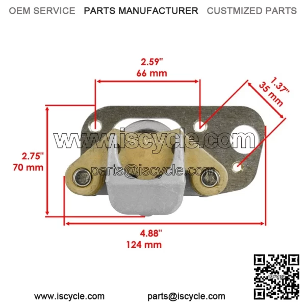Polaris Scrambler 500 2X4/4X4 2001-2002 Front Brake Calipers w/Disc (Left/Right) - Image 3