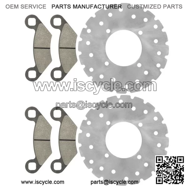Polaris Scrambler 500 2X4/4X4 2001-2009 Front Brake Disc Rotors w/Pads