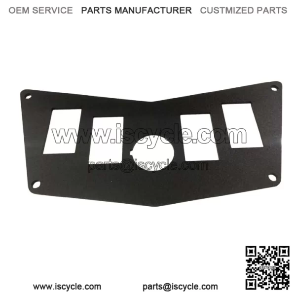 POLARIS RZR 800 900 570 DASH SWITCH PLATE ROUND PANEL METAL 5 SWITCHES ROCKER