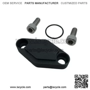 Parking Brake Block Off Kit - Black with Stainless Bolts for Yamaha YFZ450 04-22