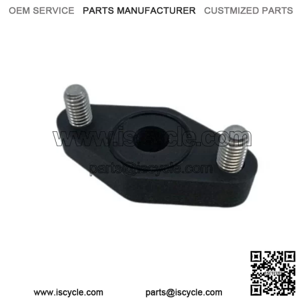 Parking Brake Block Off Kit - Black with Stainless Bolts for Yamaha YFZ450 04-22 - Image 2