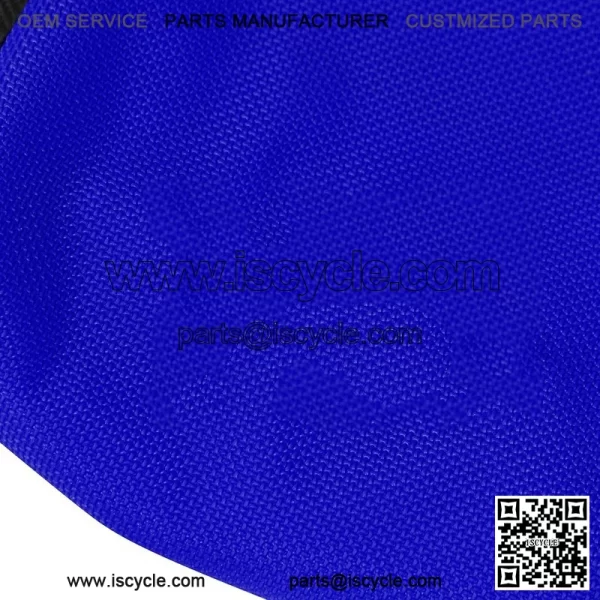 2009 - 2020 Yamaha YFZ 450R Seat Cover BLACK / BLUE / BLACK RIBBED QUAD #201 - Image 4
