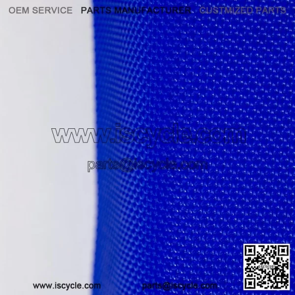 2009-2024 Yamaha YFZ 450R Seat Cover  All Black / Blue Ribs  Gripper #201 - Image 4