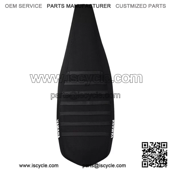 Yamaha YFZ 450 Gripper Seat Cover 2004-2013    all BLACK / BLACK ribs LOGO #200 - Image 3