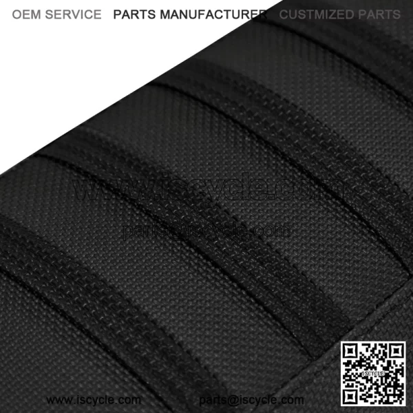 Yamaha YFZ 450 Gripper Seat Cover 2004-2013    all BLACK / BLACK ribs LOGO #200 - Image 4