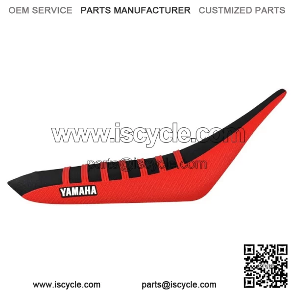 Yamaha YFZ 450 Gripper Seat Cover  2004-2013  RED/BLACK/RED ribs LOGO #200 - Image 2