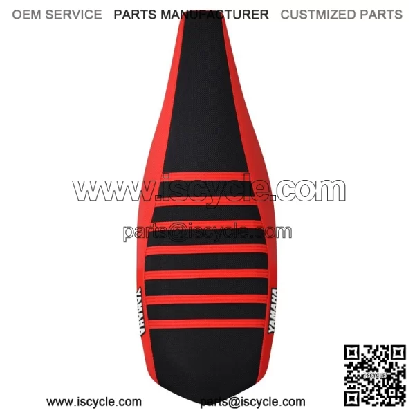 Yamaha YFZ 450 Gripper Seat Cover  2004-2013  RED/BLACK/RED ribs LOGO #200 - Image 3
