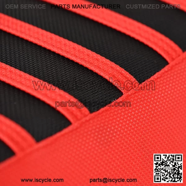 Yamaha YFZ 450 Gripper Seat Cover  2004-2013  RED/BLACK/RED ribs LOGO #200 - Image 4
