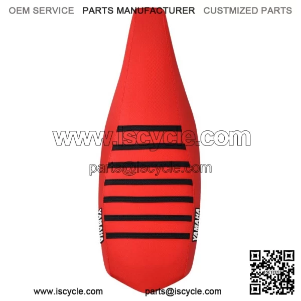Yamaha YFZ 450 Gripper Seat Cover 2004 - 2013  all RED/BLACK ribs LOGO #200 - Image 3