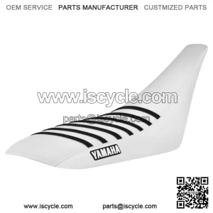 Yamaha YFZ 450 Gripper Seat Cover 2004-2013  all WHITE/ BLACK ribs LOGO #200