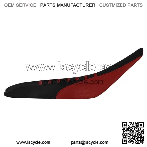 Yamaha 2009-2020 YFZ 450R 450 R Gripper Seat Cover  MAROON/BLACK/MAROON rib #201 - Image 2