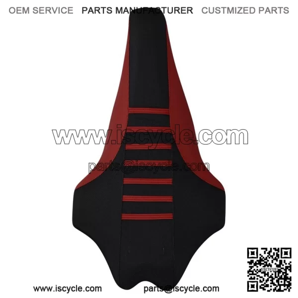 Yamaha 2009-2020 YFZ 450R 450 R Gripper Seat Cover  MAROON/BLACK/MAROON rib #201 - Image 3
