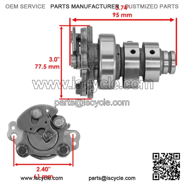 Camshaft Kit For Yamaha Grizzly 700 YFM700FG 2007-13 / Grizzly 550 YFM550 09-14 - Image 2