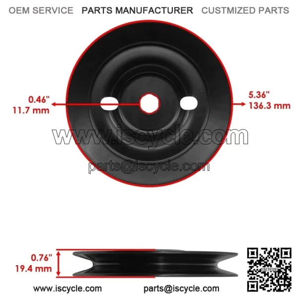 38" Deck Spindle w/Pulley & Blade for John Deere X300 AM137483 M151720 M153118 - Image 3