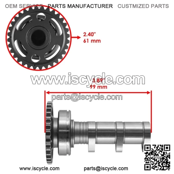 Camshaft Kit W/ Cam Chain for Yamaha YFZ450R YFZ 450 R 2009 2010 2011 2012 2013 - Image 2