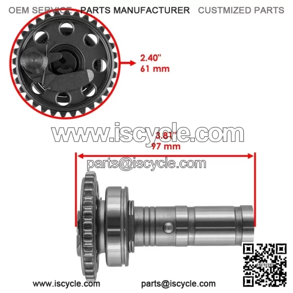 Camshaft Kit W/ Cam Chain for Yamaha YFZ450R YFZ 450 R 2009 2010 2011 2012 2013 - Image 3