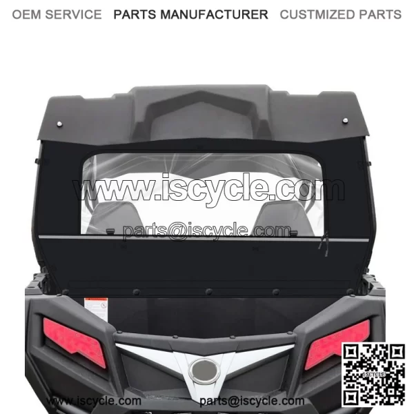 UTV Fabric Rear Soft Windshield w/ Open Window For CF MOTO ZFORCE 500/ 800 /1000 - Image 2