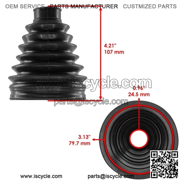 Rear Outer CV Boot Kit For Polaris RZR XP Turbo S 2020 3236414 - Image 2