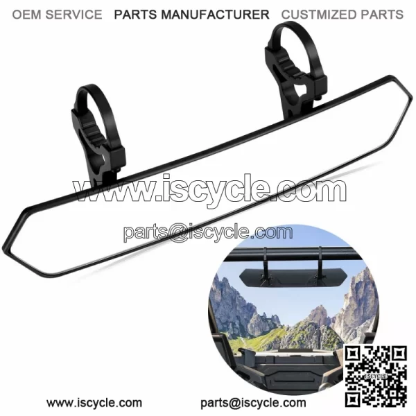UTV Center Rear View Mirror For 1.65"-2" CFMOTO ZForce 950/1000 Kubota RTV X1140 - Image 2