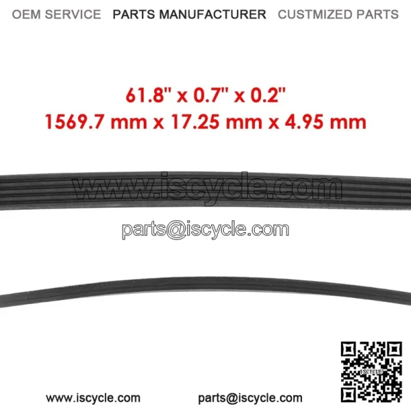 Exmark Lazer Z AS/ZTM 52"/60"/66"/72" Hydro Pump Drive Belt - 1096112 - Image 2