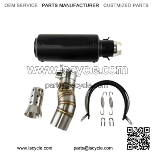 For CF-Moto 450SR 450SS 450NK All Years Black Muffler Tips Exhaust Mid Link Pipe
