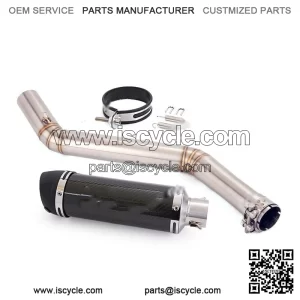 For CF-Moto 650MT 650NK 400NK 2014-2024 Carbon Exhaust Muffler Tip Mid Link Pipe