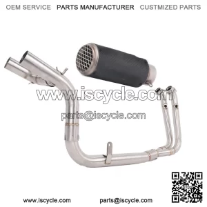 For CFMOTO 450SRS 450SR-S Motorcycle Exhaust Front Link Pipe CarbonDual Muffler