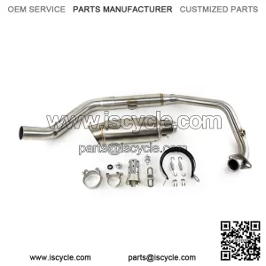 Full System for CFMoto 300NK 300SR 300SS 250SR Silver Muffler Exhaust Front Pipe