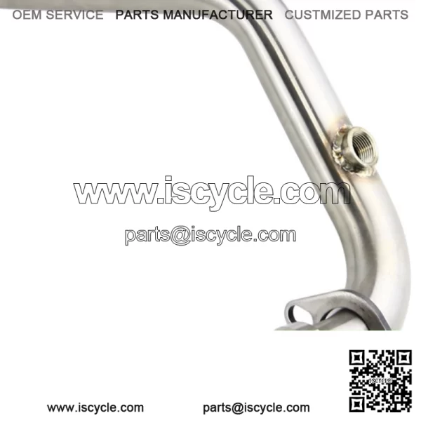 Full System for CFMoto 300NK 300SR 300SS 250SR Silver Muffler Exhaust Front Pipe - Image 2