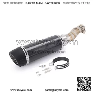 For CFMOTO 450MT 2024-2025 Mid Exhaust Link Pipe Carbon Fiber Muffler Silencer