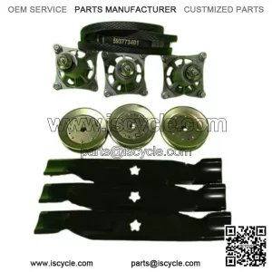 YTH2348 48" MOWER DECK PARTS REBUILD KIT SPINDLES PULLEYS BLADES BELT