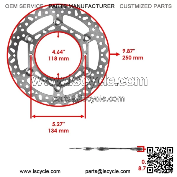 Yamaha WR250F 2022-2025/WR450F 2021-2025 Front Brake Disc & Pads Set - Image 2