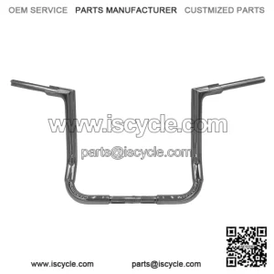 Inc. 1-1/2" EZ Install Flat Top Handlebar 14" Chrome 606014