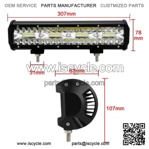 Led bar 12" 240W combo homologation E9