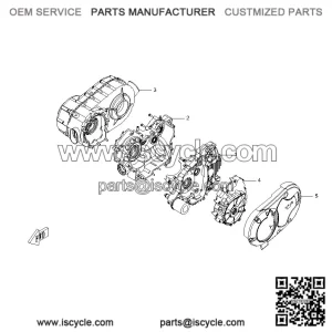 Crankcase CFMOTO 500 X5 0180-011000 CF188-011000