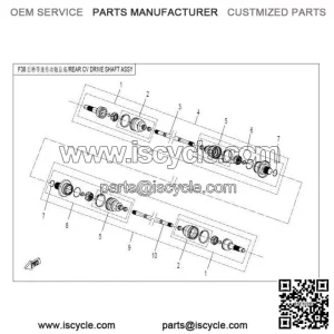 CV Joint Rear Left CFMOTO X5 500 X8 800 9060-280130-1000