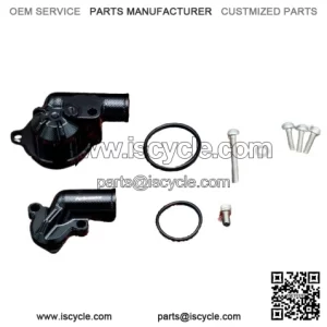 Water pump housing cover inlet outlet Yamaha Raptor 700 700R Black